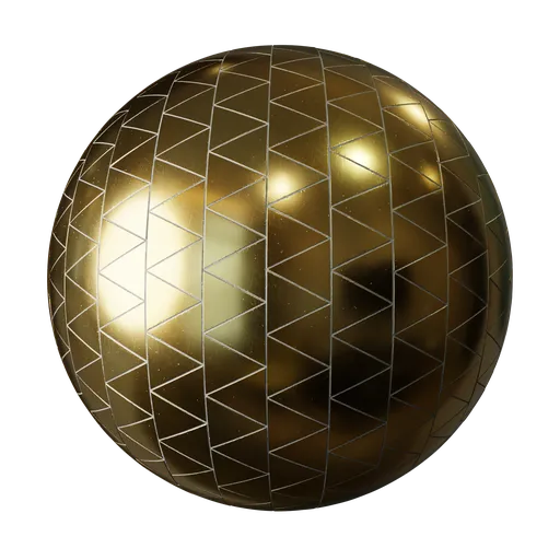 Gold triangle tiles