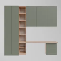 Modern Workspace & Cabinet Set