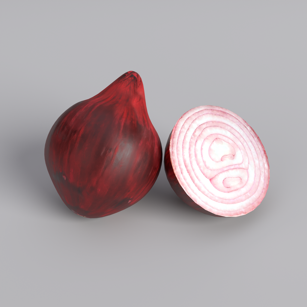 BlenderKit Download the Red onion set 2 model