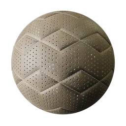 Textured perforated zigzag leather PBR material for 3D rendering in Blender.