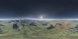 Sci-fi Planet Aerial Landscape