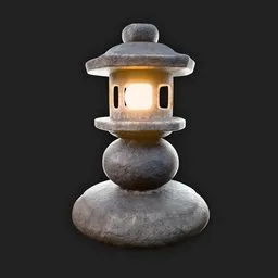 Small Japanese Stone Path Lamp