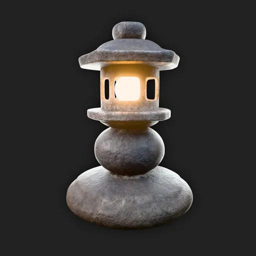 Small Japanese Stone Path Lamp