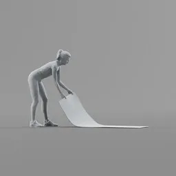 Lowpoly Fitness Girl
