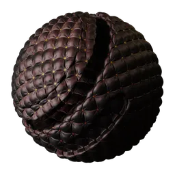 Detailed PBR leather material with customizable colors, texture scale, and roughness for 3D modeling in Blender, perfect for sofa designs.
