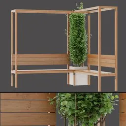 Vertical Planter Bench
