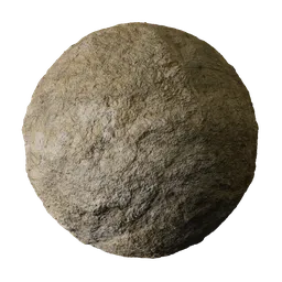 Eroded Ochre Brown Clay Rock