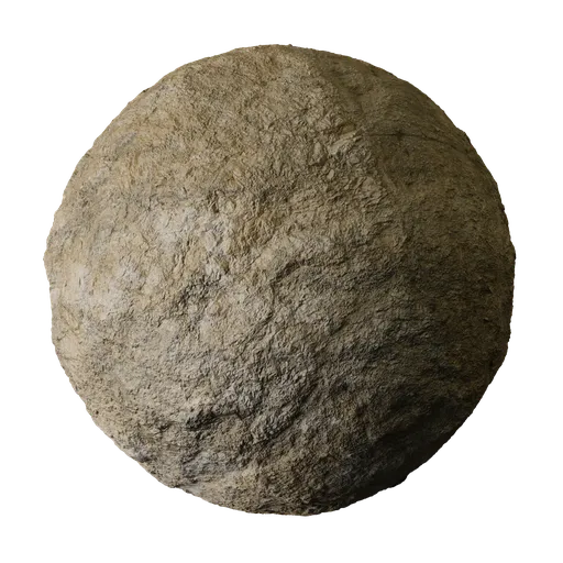 Eroded Ochre Brown Clay Rock