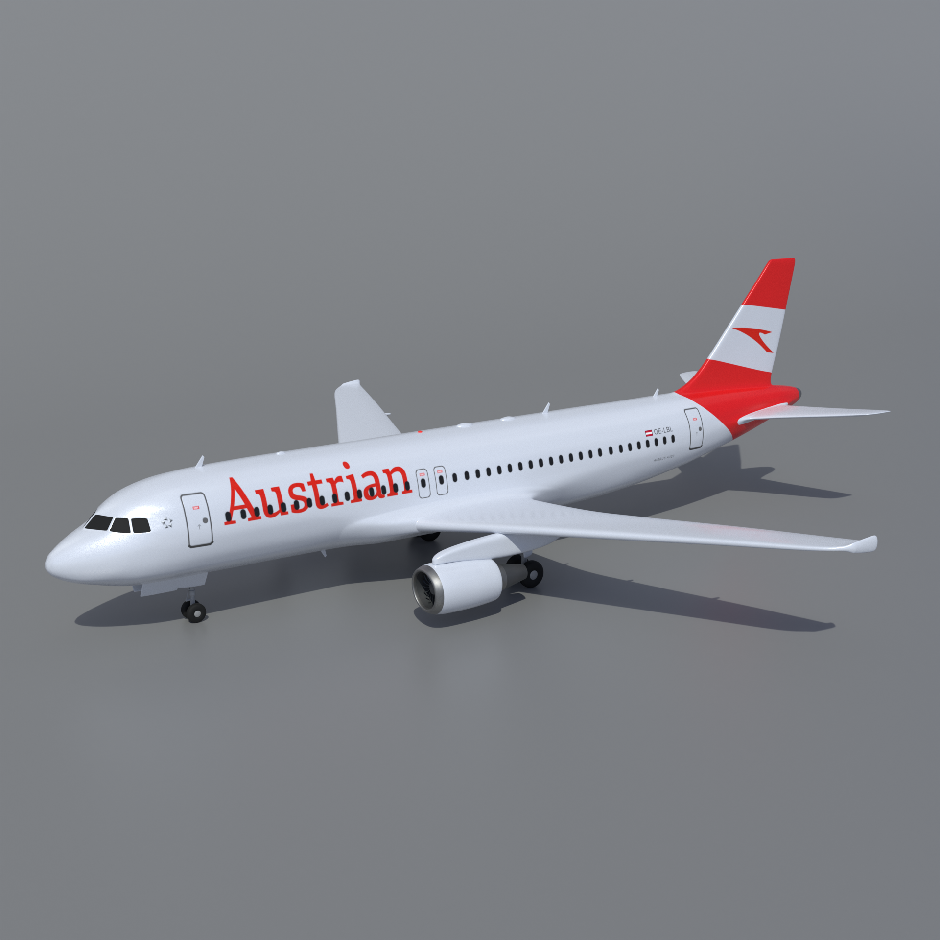 Airbus A320 Austrian Airlines Airplane models BlenderKit