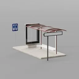 Mexican Bus Stop (Parabus) high poly