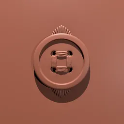 Detailed 3D sculpting brush imprint of a fabric button for Blender 3D artists.