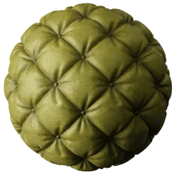 Quilted Leather Green