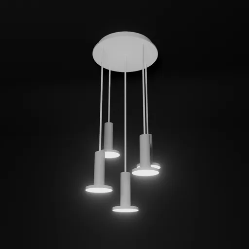 Pablo Cielo 5 Pendant Chandelier White