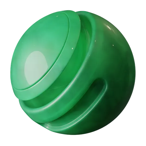 Procedural verdant green jade marble material with translucency and customizable vein patterns for 3D modeling in Blender PBR workflows.