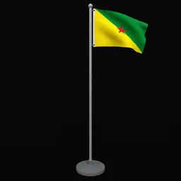 Animated Flag of French Guiana