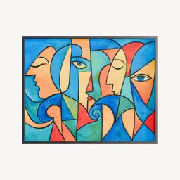 Abstract Painting Cubism-Inspired
