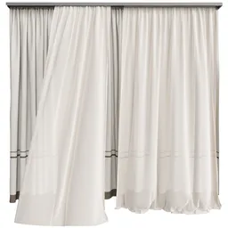 MI Silk And Cotton Curtain Set