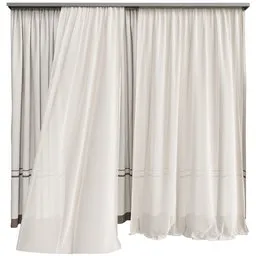 MI Silk And Cotton Curtain Set
