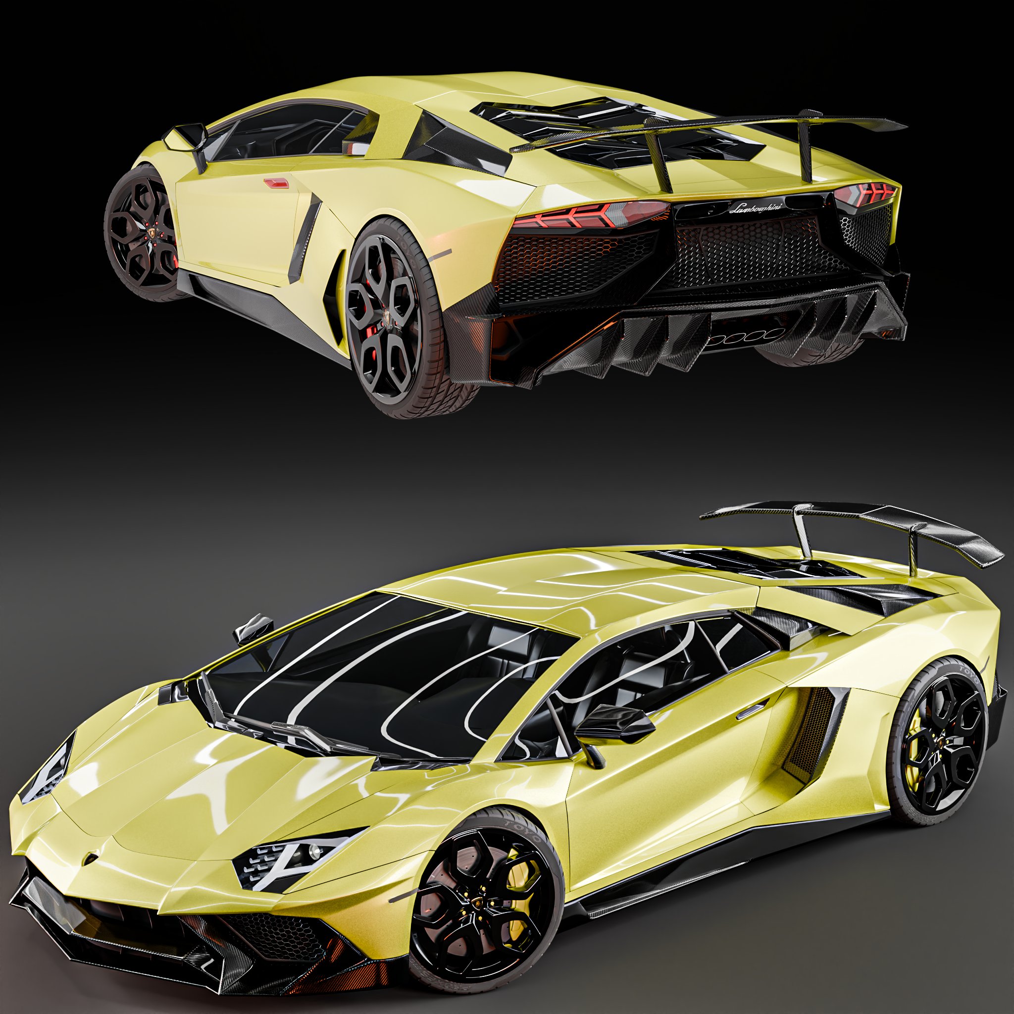 Lamborghini Aventador SVJ | Luxury Cars models | BlenderKit