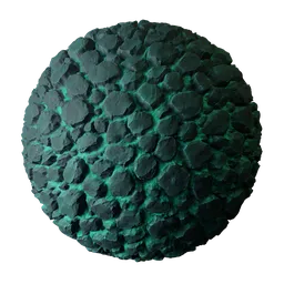 Stylized Glowing Crystal Cobblestone