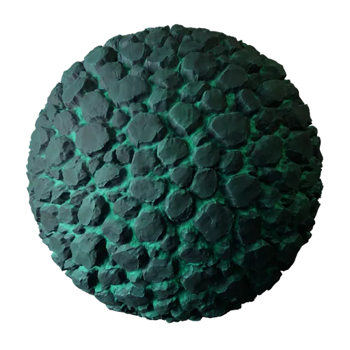 Stylized Glowing Crystal Cobblestone