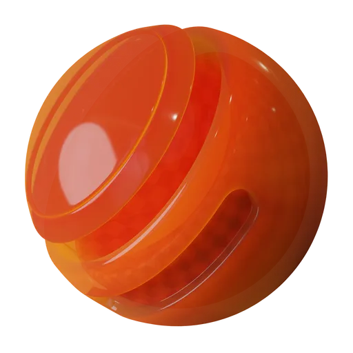 Translucent procedural orange plastic