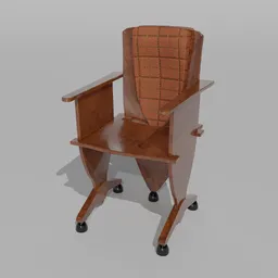 Art Deco chair precious wood