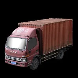 Scan red truck
