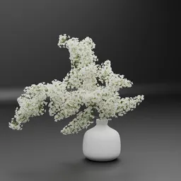 Decorative White Flowers in Minimal Vase