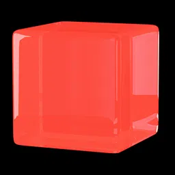 Glowing glass red