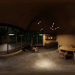Forrest Cabine Night Interior