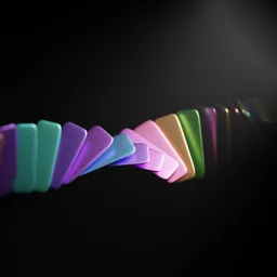 Abstract Colorful Twisted Domino Ribbon