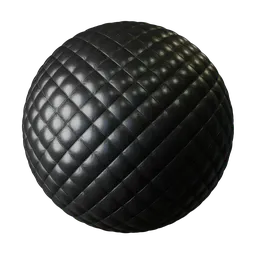 Black quilted leather