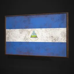 Nicaragua Flag Picture Frame