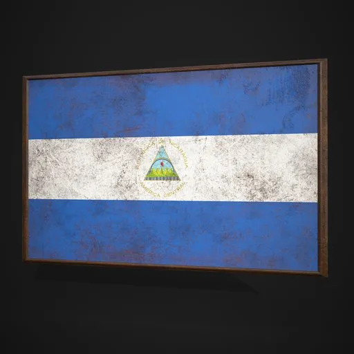 Nicaragua Flag Picture Frame