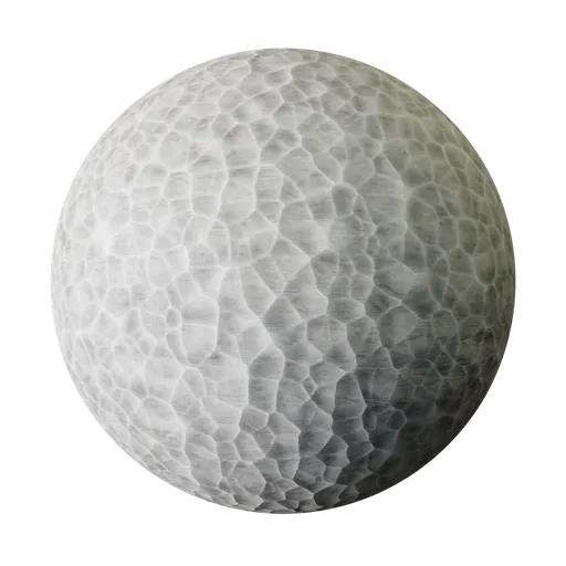 Hammered Brushed Silver Metal