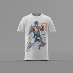 Anime Martial Artist Energy Aura T-Shirt