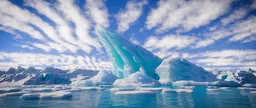 Arctic Iceberg With Dynamic Sky