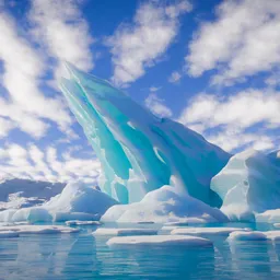 Arctic Iceberg With Dynamic Sky