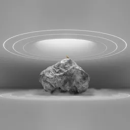 Lighted environment : Zen Boulder