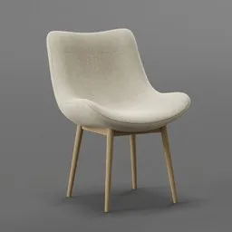 Realistic 3D model of a modern chair with high-quality 4K texture, ideal for Blender rendering and visualization.