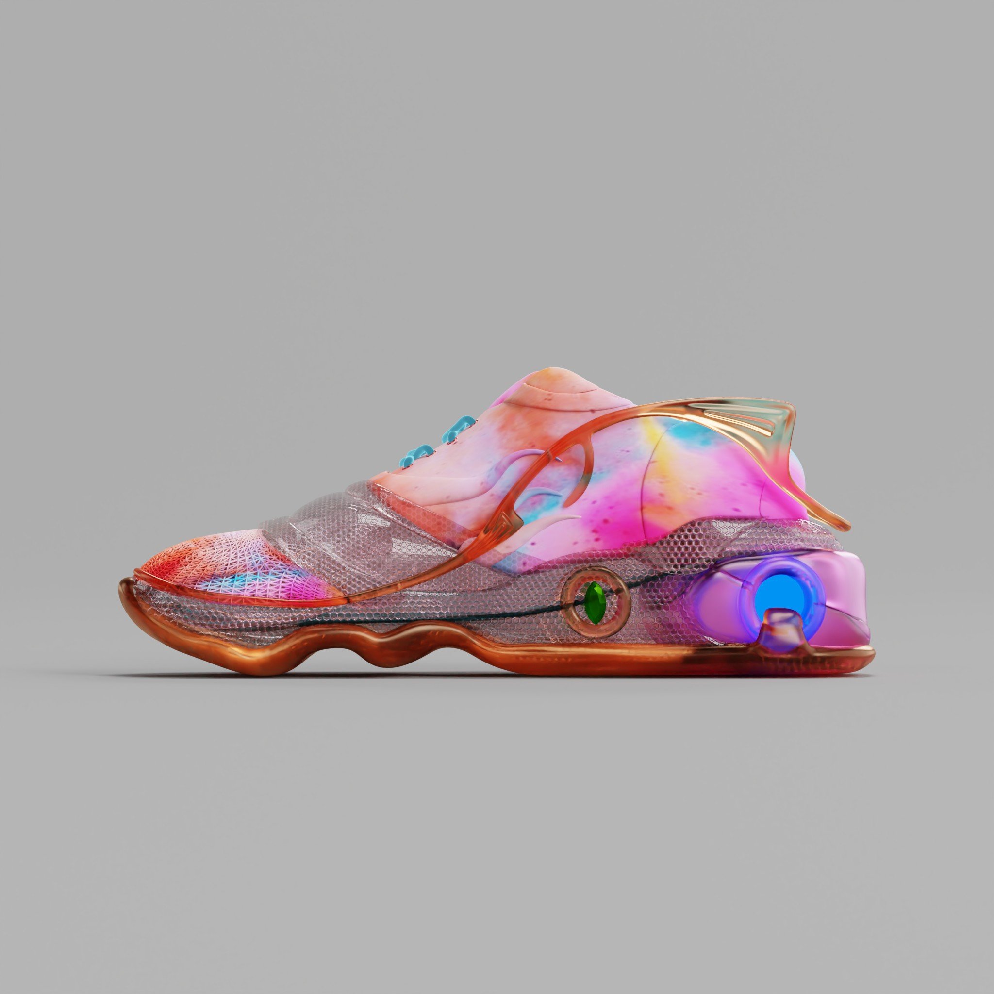 Pink colored half sneakers | Footwear models | BlenderKit