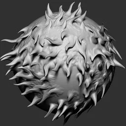 3D model showcasing tentacle details created with NS Creature brush for sculpting in Blender.