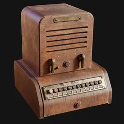 1930s Desktop Office Intercom Wooden
