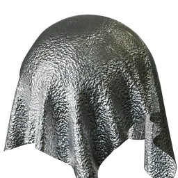 Procedural corrugated metal foil texture for Blender 3D with realistic PBR finish suitable for various rendering needs.