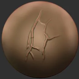 High-detail vein sculpting brush for 3D models, ideal for human and creature surface detailing in Blender.