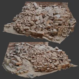 Realistic Brick Rubble Pile Scan