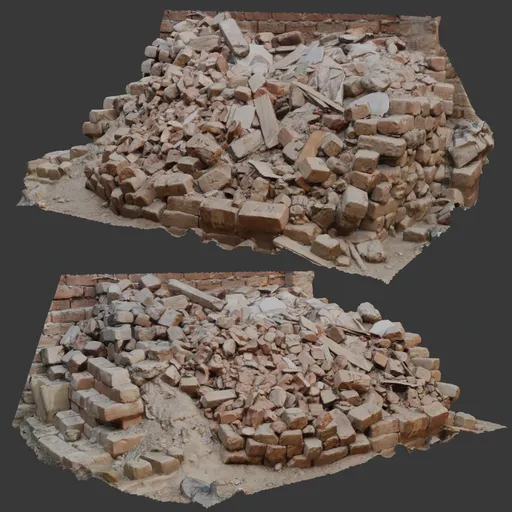 Realistic Brick Rubble Pile Scan