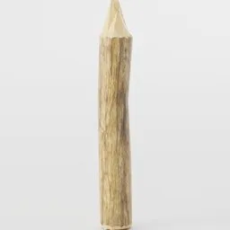 Detailed low-poly Blender 3D wooden stake model with high-quality 2K PBR textures, ideal for street-related renderings.