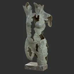 Abstract Female Torso Sculpture Aged